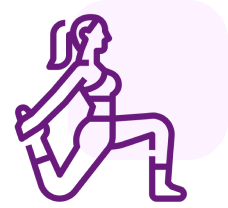 i4 Illustration of woman stretching in lunge position.