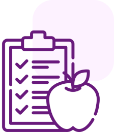 i5 Checklist and apple icon illustration.